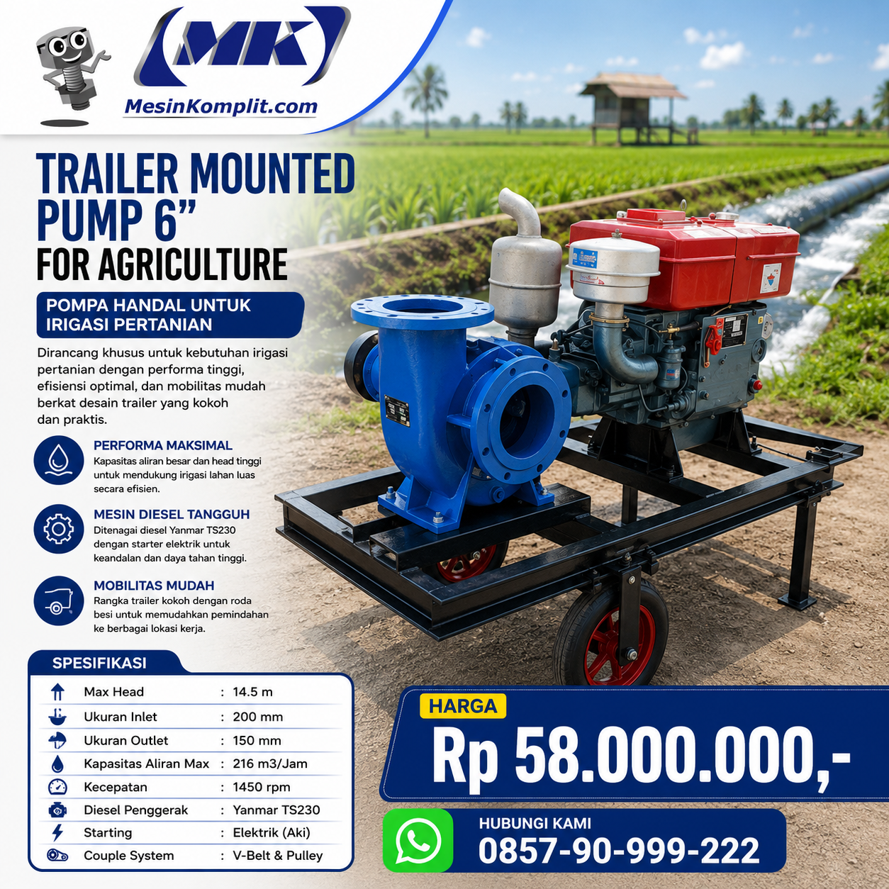 Pompa Trailer Engine Yanm...